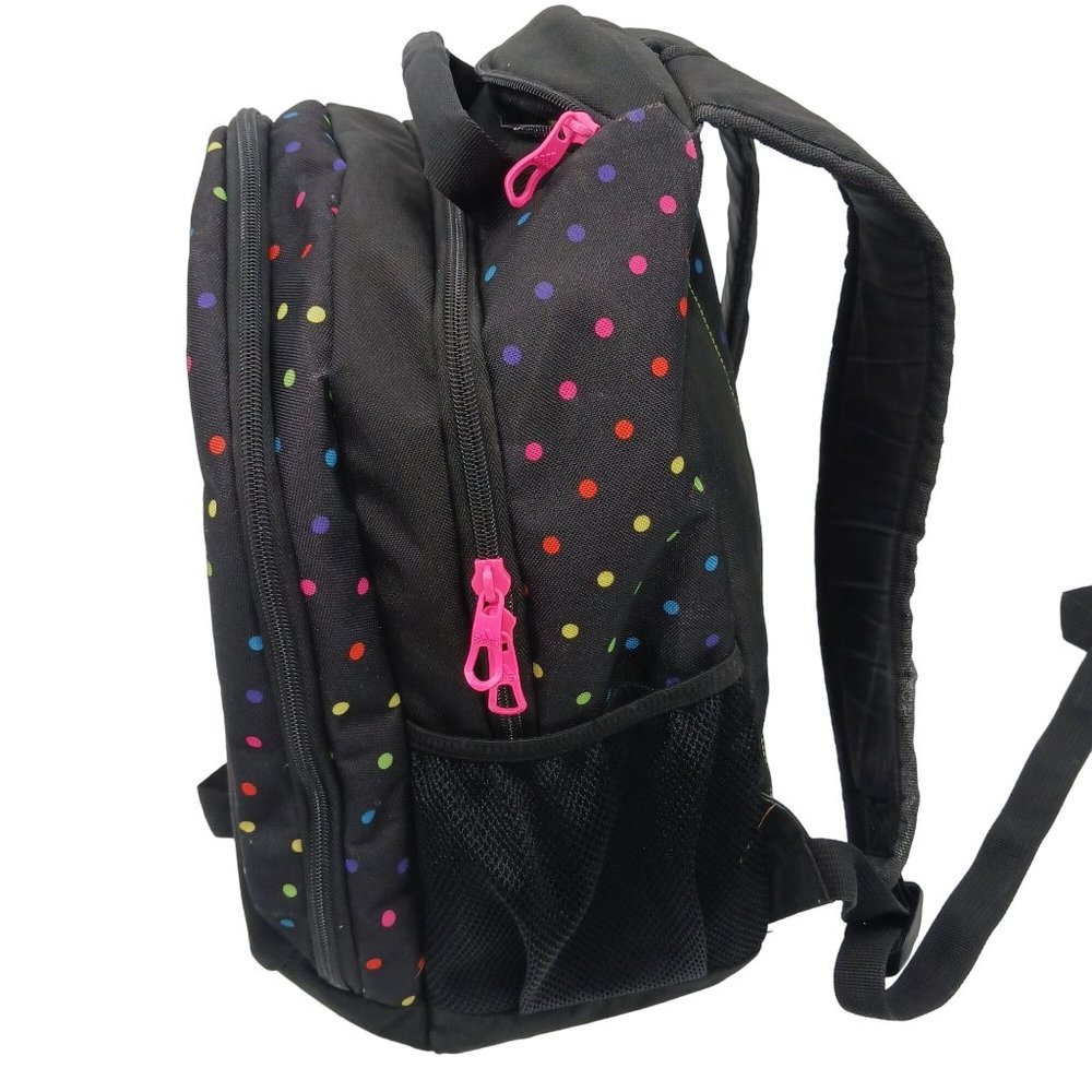 ADIDAS BLACK COLORFUL POLKA DOT BACKPACK - Picture 4 of 16